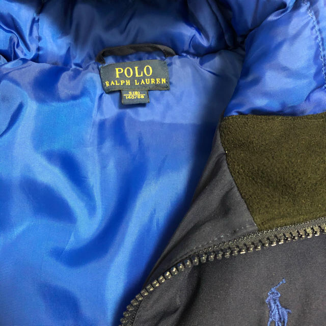 POLO RALPH LAUREN(ポロラルフローレン)のポロ　ラルフローレン　ダウンジャケット　紺色　140 キッズ/ベビー/マタニティのキッズ服男の子用(90cm~)(Tシャツ/カットソー)の商品写真