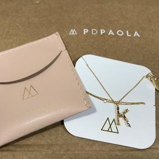 新品未使用 PDPAOLA★イニシャル ビジュー ネックレス★ゴールド”K”(ネックレス)