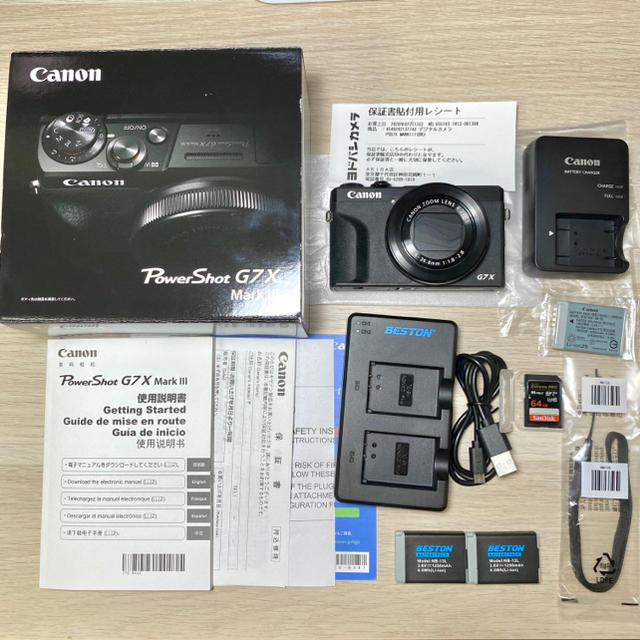 【SALE／37%OFF】 Canon - Canon g7x mark3 ブラック コンパクトデジタルカメラ