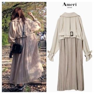 アメリヴィンテージ(Ameri VINTAGE)のAmeri VINTAGE🤎シースルーバックプリーツトレンチコート(トレンチコート)