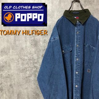 トミーヒルフィガー(TOMMY HILFIGER)の【ゆうた様専用】トミーヒルフィガー☆コーデュロイ襟切替Wポケットデニムシャツ(シャツ)