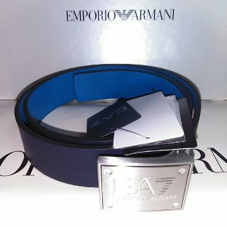 emporio armani EA7 ベルト ブラック✖️ブルー