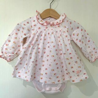 プチバトー(PETIT BATEAU)のプチバトー   襟付き長袖コンビボディー　6m 67㎝(ロンパース)