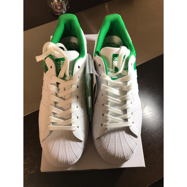 adidas super star 白×緑❗️新品‼️スーパースター