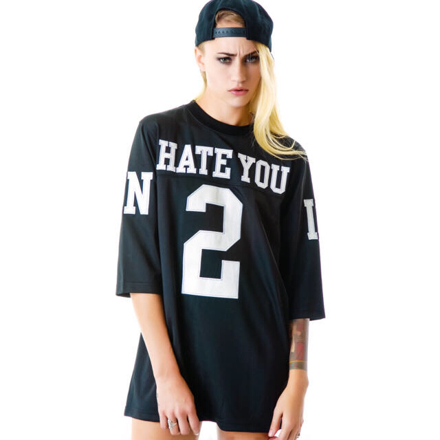 UNIF(ユニフ)のunif hate u jersey レディースのトップス(Tシャツ(長袖/七分))の商品写真