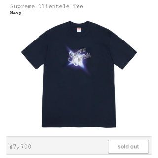 シュプリーム(Supreme)のSupreme Clientele Tee Sサイズ　Navy(Tシャツ/カットソー(半袖/袖なし))