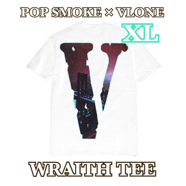 Pop Smoke × Vlone Wraith Tee White XL ② Tシャツ+カットソー(半袖+袖なし)