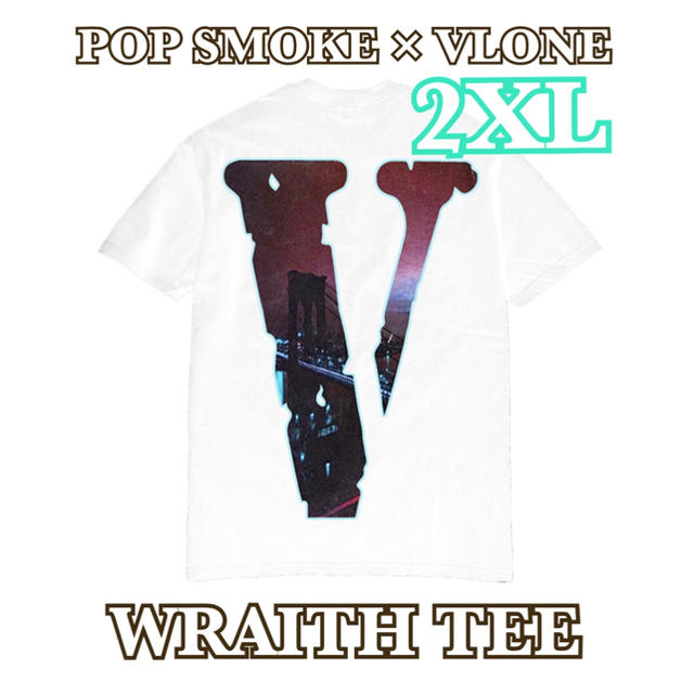 Pop Smoke × Vlone Wraith Tee White 2XL ①