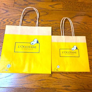 ロクシタン(L'OCCITANE)のショップ袋　ロクシタン　スヌーピー SNOOPY 限定 2点(ショップ袋)