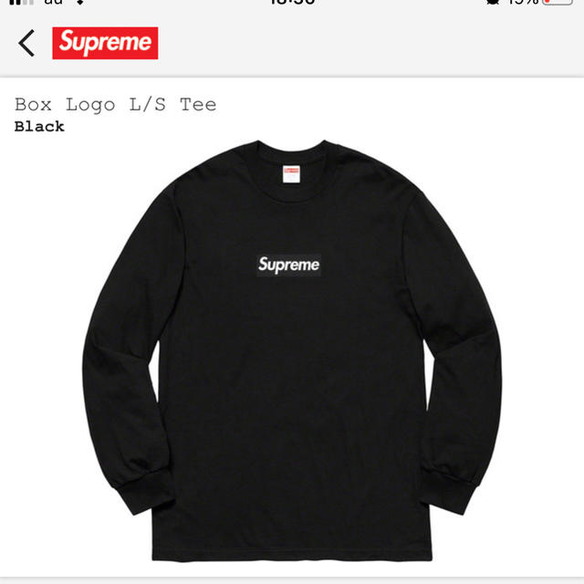 Supreme Box Logo L/S Tee black Sトップス