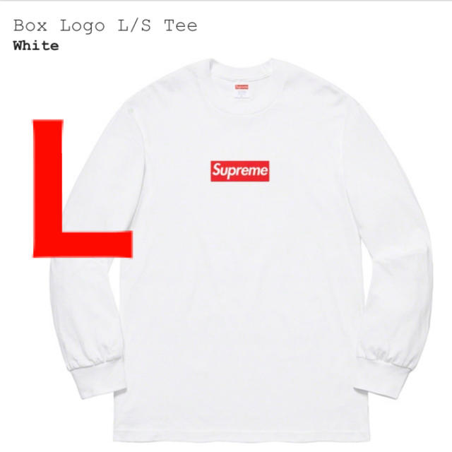 WhiteSIZESupreme Box Logo L/S Tee シュプリーム  ボックスロゴ