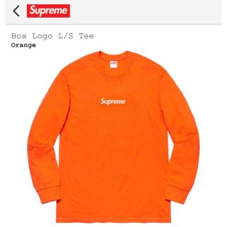 シュプリーム(Supreme)のsupreme Box Logo L/S Tee オレンジ L(Tシャツ/カットソー(七分/長袖))