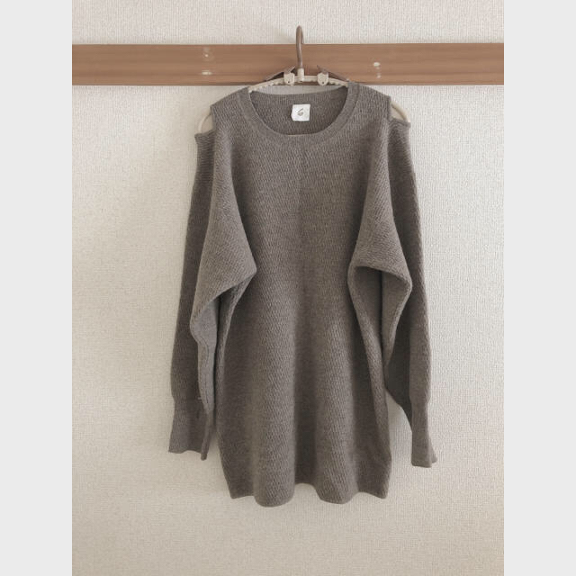 ＜6(ROKU)＞SHOULDER 2HOLE KNIT/ニット