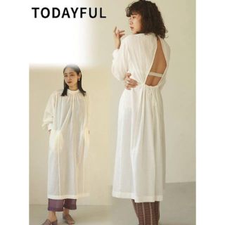 トゥデイフル(TODAYFUL)のトゥデイフル　ワンピース　ガーゼワンピース　ワンピース　トップス(ロングワンピース/マキシワンピース)