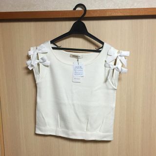 ミッシュマッシュ(MISCH MASCH)のミッシュマッシュ リボンニットトップス(Tシャツ(半袖/袖なし))