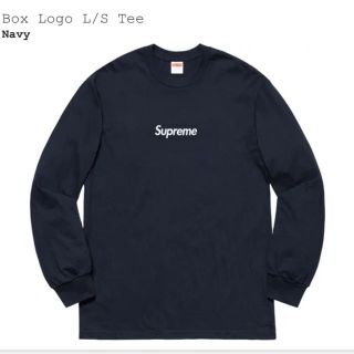 シュプリーム(Supreme)のsupreme Box logo L/S tee ネイビー XL(Tシャツ/カットソー(七分/長袖))