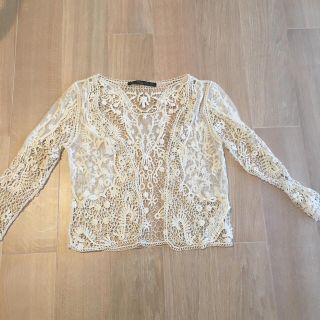 ザラ(ZARA)のzara  レースカーディガン(カーディガン)