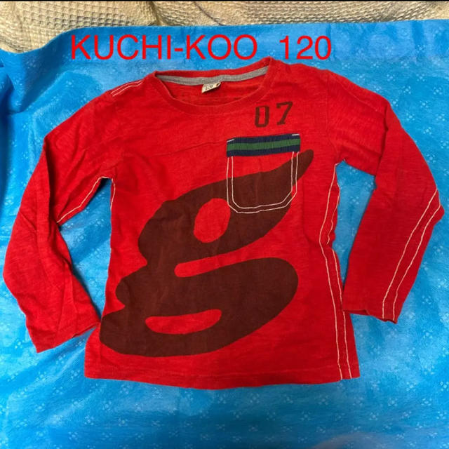 JUNK STORE(ジャンクストアー)のKUCHI KOO 120 赤　バックプリント　ロンT Tシャツ　朱色   キッズ/ベビー/マタニティのキッズ服男の子用(90cm~)(Tシャツ/カットソー)の商品写真