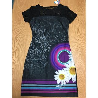 デシグアル(DESIGUAL)のDesigual【新品】ドレス　ワンピース　S（36）(ひざ丈ワンピース)