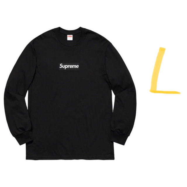 supreme BOX LOGO L/S Tee BLACK Lシュプリーム黒