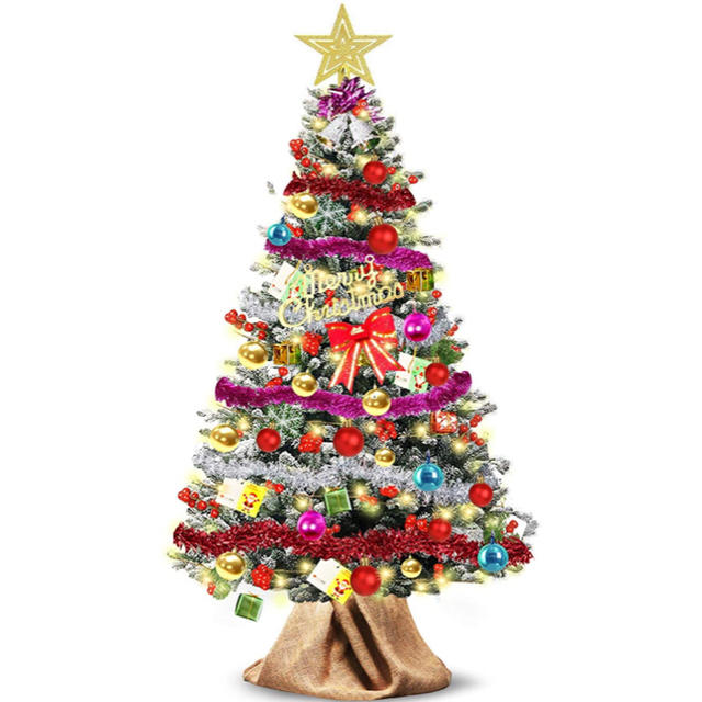 クリスマスツリー セット 高150CM 枝数500本+8パターンLED飾りライト
