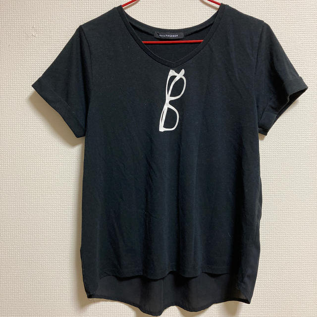 PAGEBOY(ページボーイ)の異素材デザインTシャツ レディースのトップス(Tシャツ(半袖/袖なし))の商品写真
