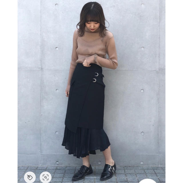 STUDIOUS(ステュディオス)のUNITED TOKYO プリーツレイヤードラップスカート レディースのスカート(ロングスカート)の商品写真