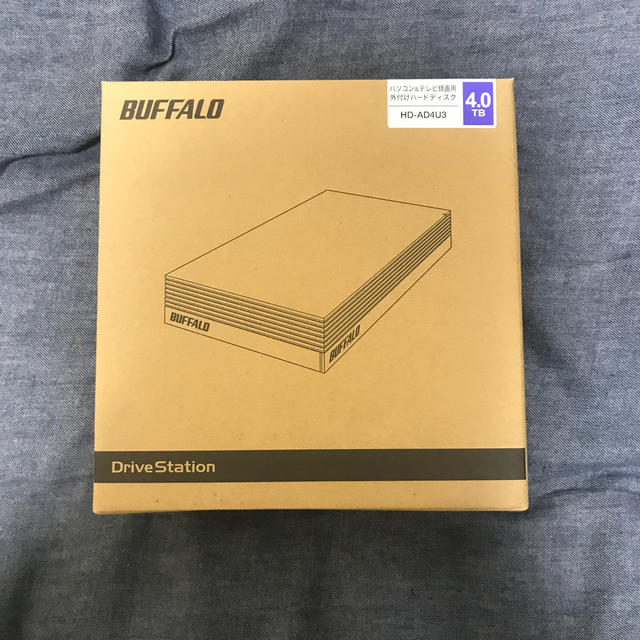 BUFFALO 外付けHDD 4TB HD-AD4U3 - PC周辺機器