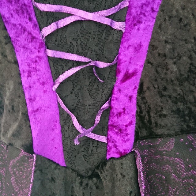 ハロウィン  パープルウィッチ(紫の魔女) 子供 コスチューム エンタメ/ホビーのコスプレ(衣装一式)の商品写真