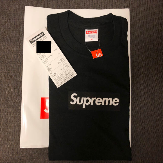 Supreme(シュプリーム)のSupreme box logo tee L/S Black M 国内正規品 メンズのトップス(Tシャツ/カットソー(七分/長袖))の商品写真