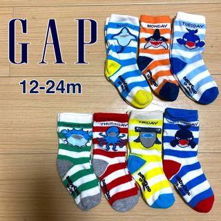 ベビーギャップ(babyGAP)の【美品】babyGAP/海の生き物 1week 1週間 ソックス 12-24m(靴下/タイツ)