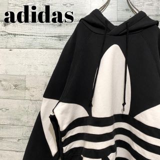 アディダス(adidas)の【超人気】アディダスオリジナルス☆超ビッグトレフォイルロゴ ブラック パーカー(パーカー)