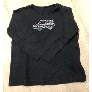 コムサイズム(COMME CA ISM)のコムサイズム Tシャツ ロンT 黒 90 シンプル(Tシャツ/カットソー)