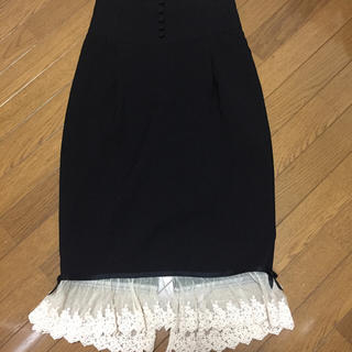 フィント(F i.n.t)のアンジェラス 裾レースタイトスカート(ひざ丈スカート)