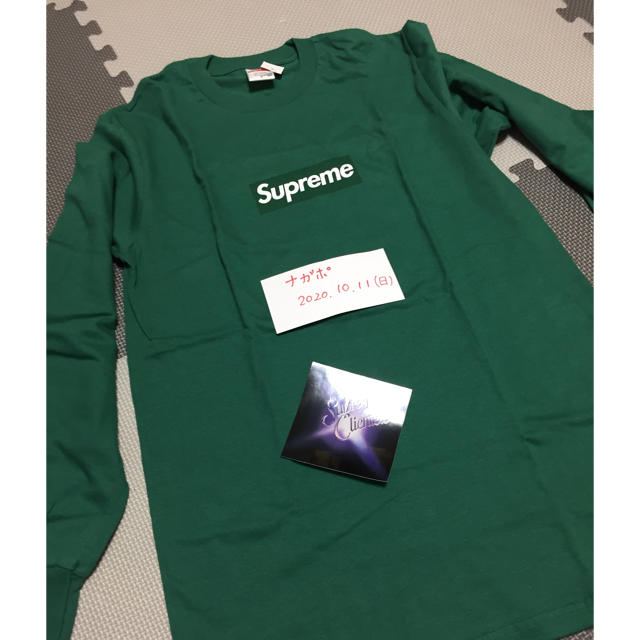 Supreme(シュプリーム)のBox Logo L/S Tee Lite Pine ライトパイン Ｓ size メンズのトップス(Tシャツ/カットソー(七分/長袖))の商品写真