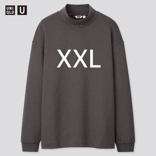 ユニクロ(UNIQLO)のユニクロu モックネックプルオーバー　グレー　XXL(Tシャツ/カットソー(七分/長袖))