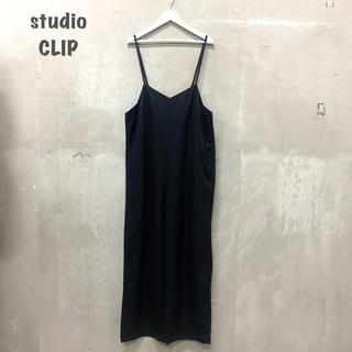 スタディオクリップ(STUDIO CLIP)の【studio  CLIP】サロペット ブラック スタディオクリップ(サロペット/オーバーオール)