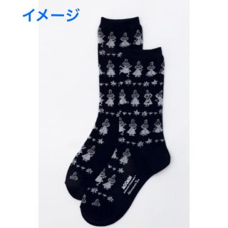 アフタヌーンティー(AfternoonTea)のMOOMIN✖︎Afternoonteaソックス ネイビー サイズ23〜25cm(ソックス)