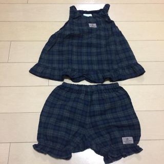 ベベ(BeBe)のBebe reduction  チェック柄 ワンピース 上下セット(ワンピース)