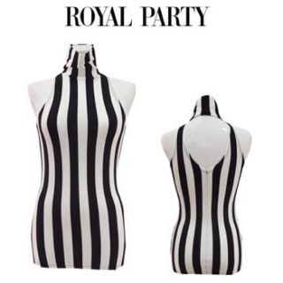 ロイヤルパーティー(ROYAL PARTY)のロイヤルパーティ ストライプハイネック(カットソー(長袖/七分))