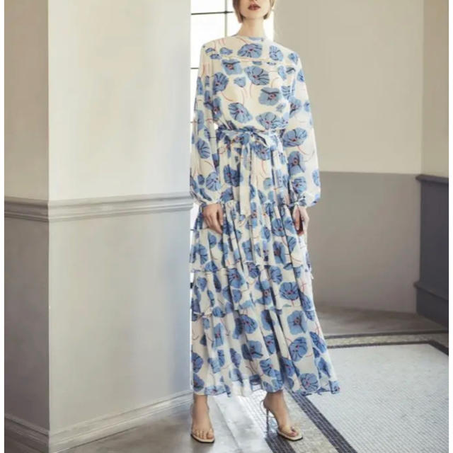 Rosary moon - 大人気♡Flower Teared Gather Dress の通販 by プロフ