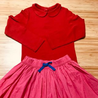 プチバトー(PETIT BATEAU)のプチバトー 丸襟カットソー 4ans 104cm 100cm(Tシャツ/カットソー)