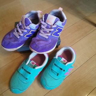 ニューバランス(New Balance)の new balance キッズスニーカー 女の子 二足セット19.0 19.5(スニーカー)