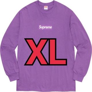 シュプリーム(Supreme)のSupreme  Box Logo L/S Tee Purple 紫 XL (Tシャツ/カットソー(七分/長袖))