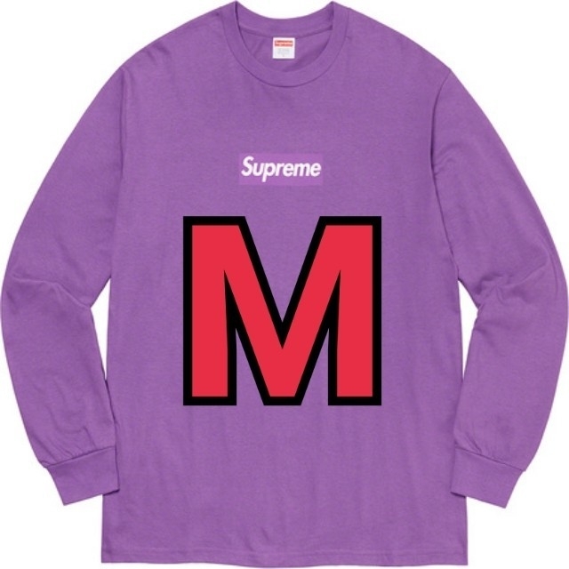 Supreme  Box logo L/S Tee Purple 紫 M