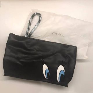 ザラ(ZARA)のzara tweety レザー　クラッチバッグ(クラッチバッグ)