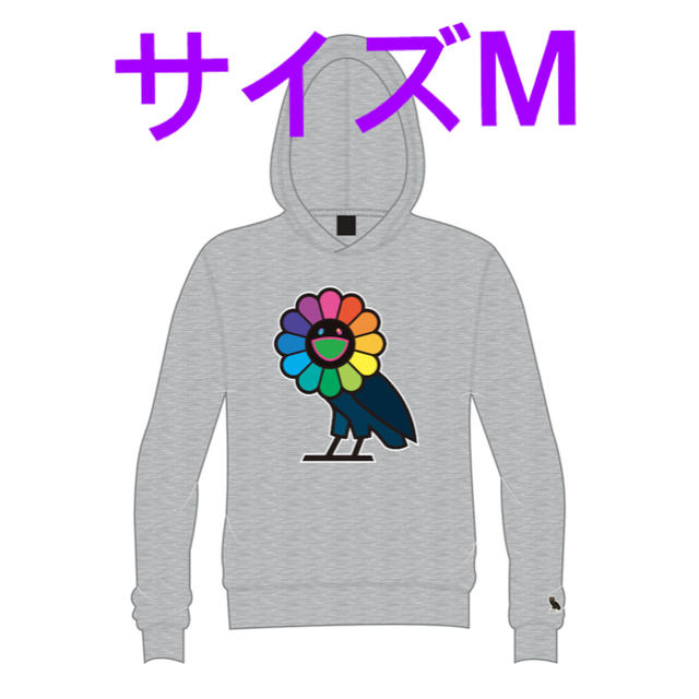 村上隆　OVO×MURAKAMI. HOODIE grey/rainbow❣️のサムネイル