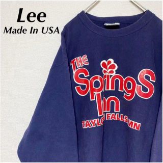 アメリヴィンテージ(Ameri VINTAGE)のUSA製 Lee スウェット トレーナー L ネイビー リー メンズ 古着(スウェット)