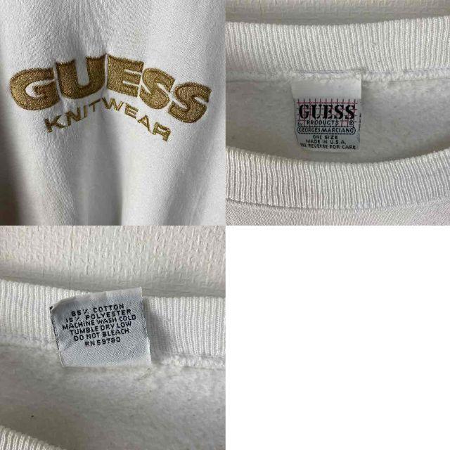 GUESS(ゲス)のゲス GUESS スウェット ニットウェア 刺繍 デカロゴ 90's〜 メンズのトップス(スウェット)の商品写真