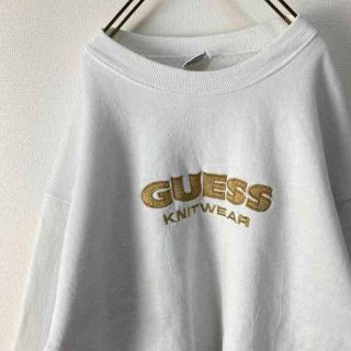 ゲス(GUESS)のゲス GUESS スウェット ニットウェア 刺繍 デカロゴ 90's〜(スウェット)